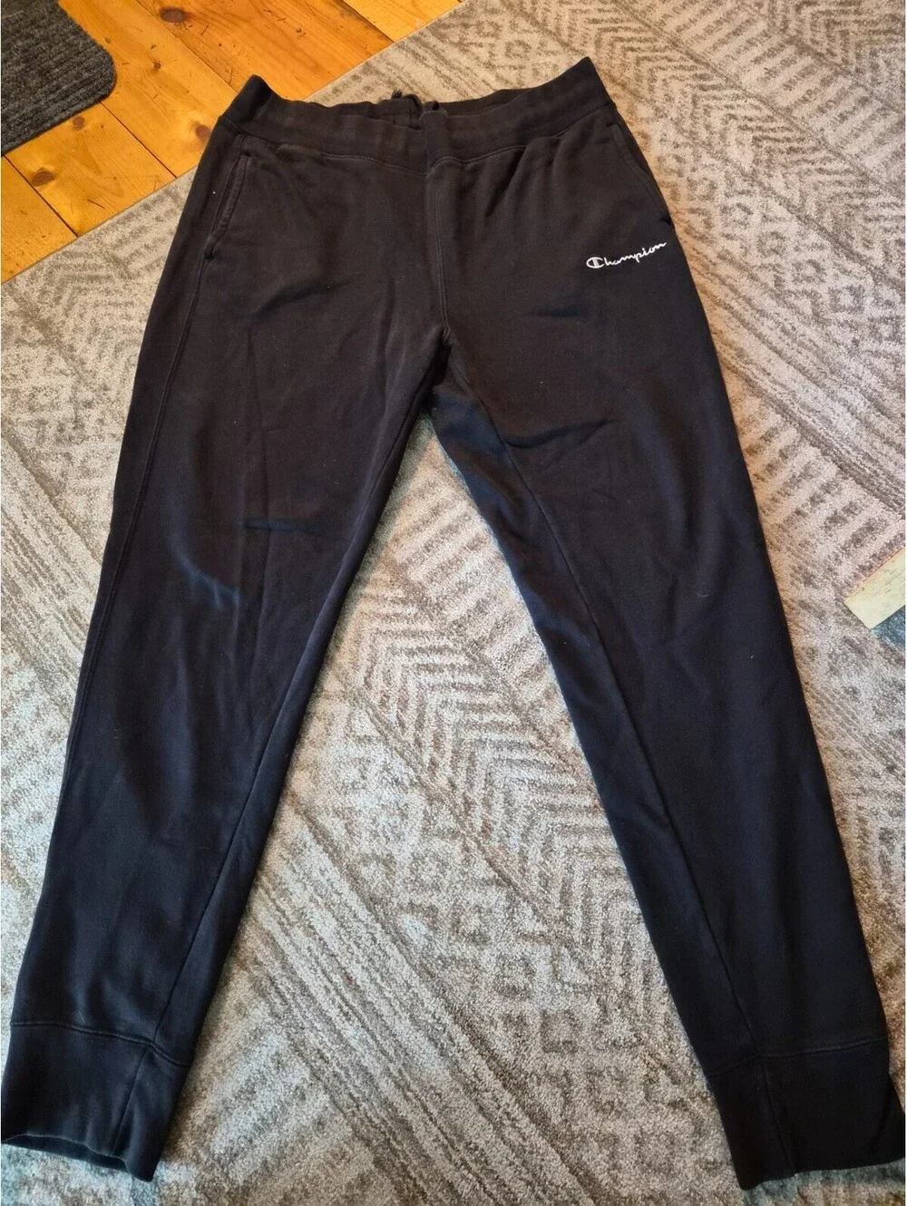 Champion Sweatpants Mens XLarge Black Authentic Athleticwear Fleece Lined